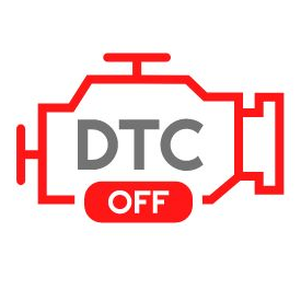 A “Check Engine” icon indicating DTC OFF service.