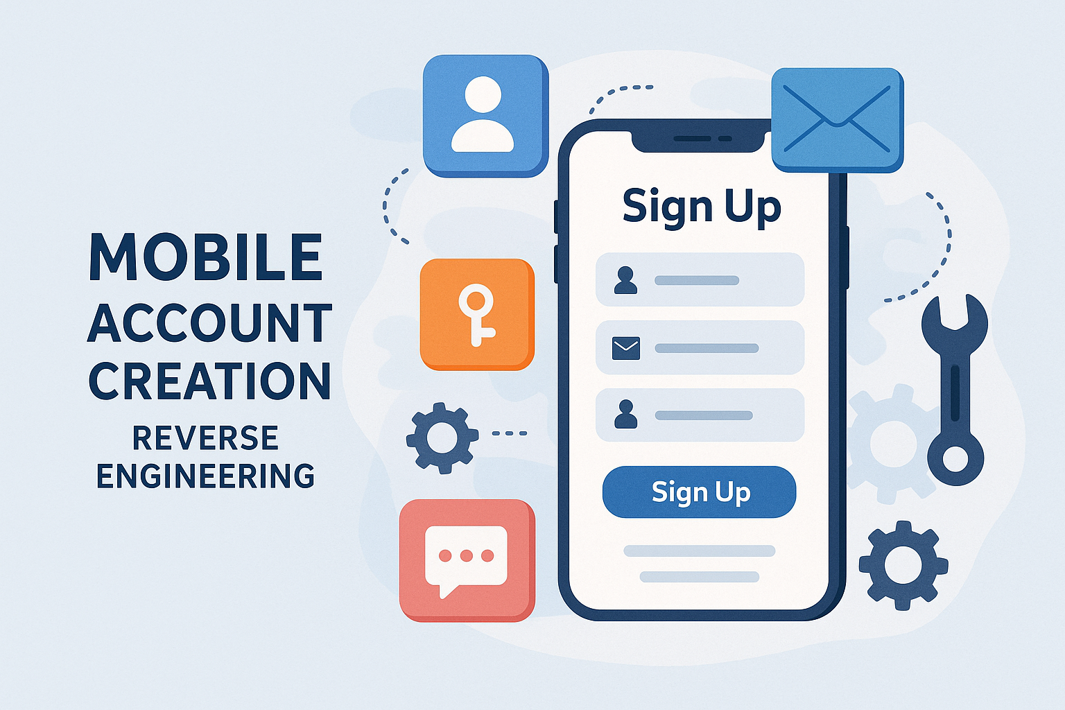 automated mobile account creation using reverse engineering