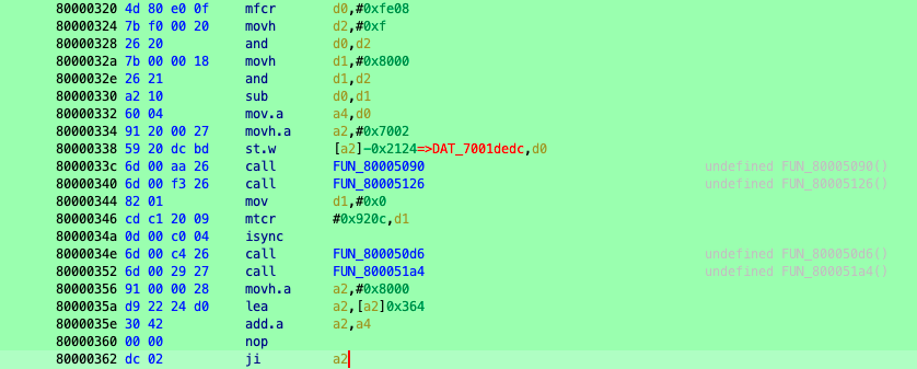Infineon TriCore reverse engineering