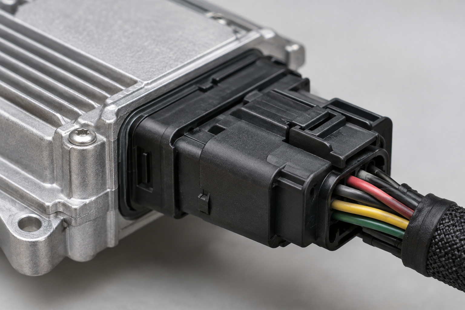 Illustrative ECU connector and harness connection