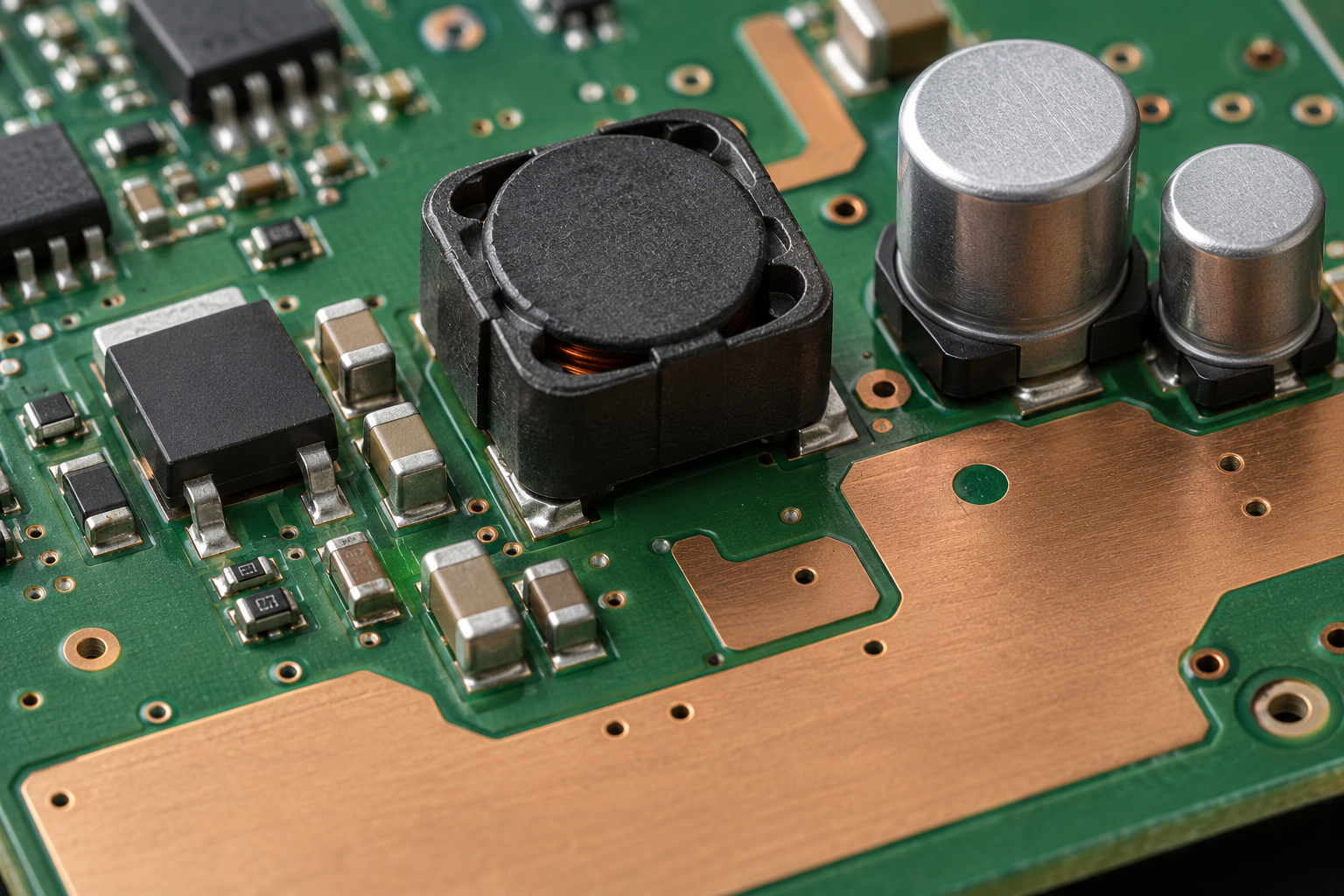 Illustrative automotive circuit board power supply components