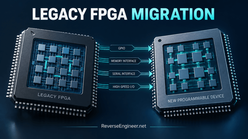 Two generic programmable devices connected by documented interface categories.