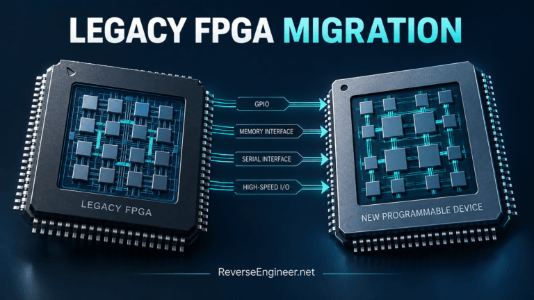 Two generic programmable devices connected by documented interface categories.